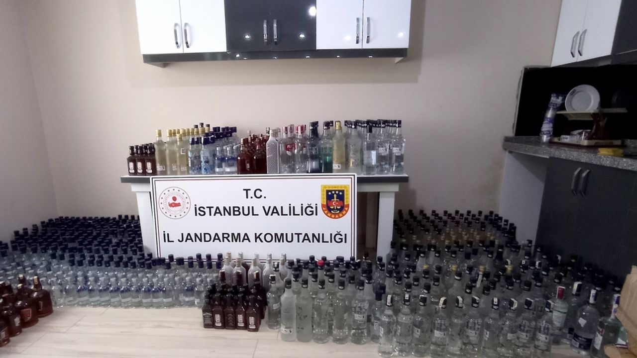 İstanbul'da 6 bin şişe sahte içki ele geçirildi