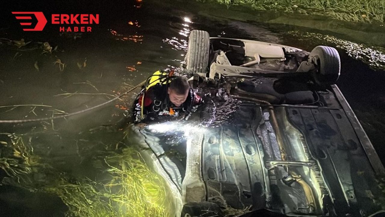 Antalya'da su kanalına düşen otomobilin sürücüsü öldü