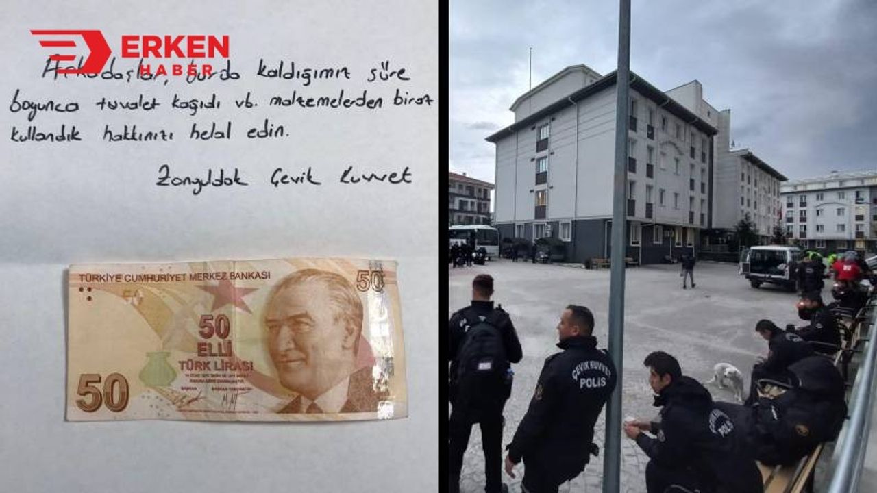 Zonguldak Çevik Kuvvet polisleri, öğrencilerden helallik istedi