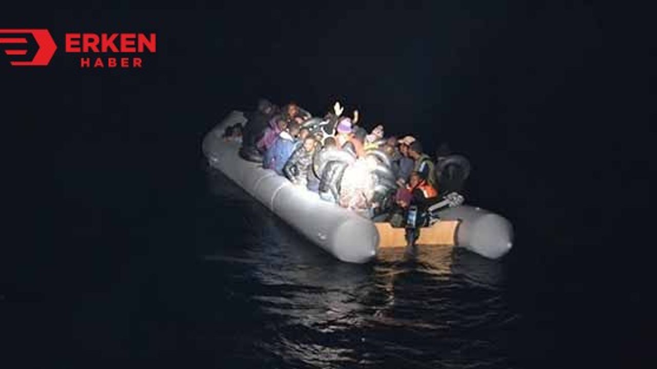 Ayvalık açıklarında 40 göçmen kurtarıldı