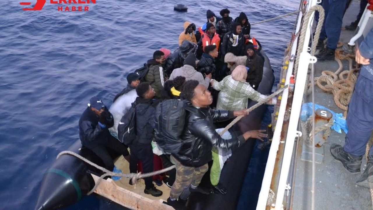 İzmir açıklarında 116 göçmen kurtarıldı