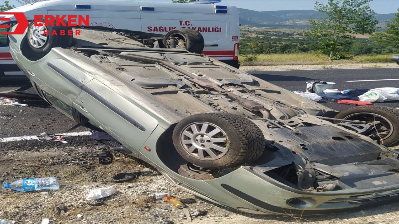 Kastamonu'da devrilen otomobil'de 5 yaralı
