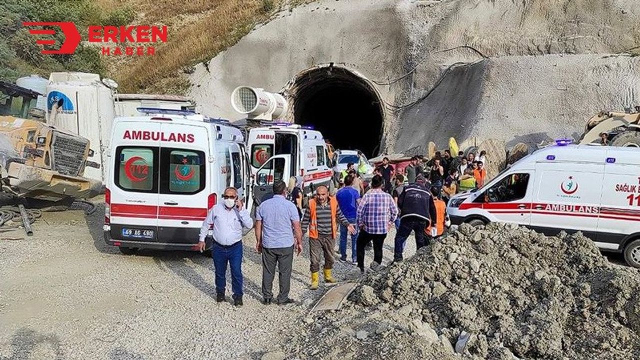 Kop Tüneli inşaatında göçük! 5 işçi yaralı
