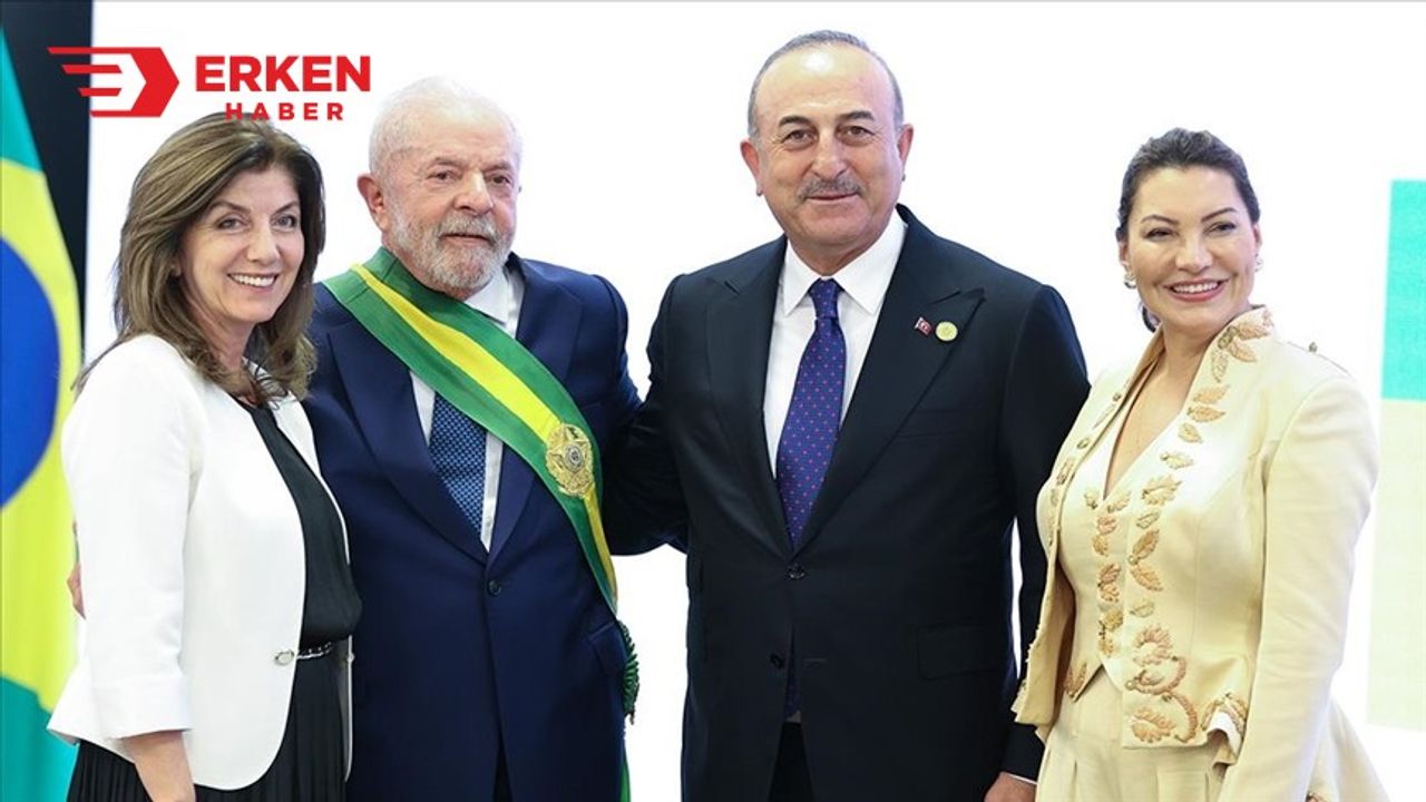 Bakan Çavuşoğlu, Lula'nın yemin törenine katıldı