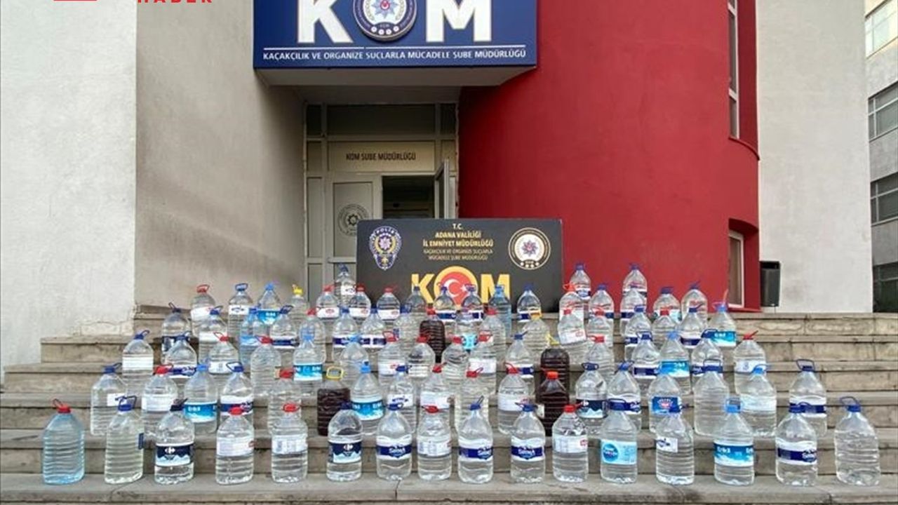 Adana'da 565 litre sahte içki ele geçirildi