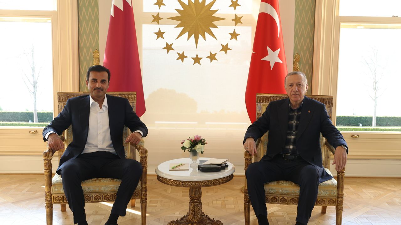 Cumhurbaşkanı Erdoğan, Katar Emiri Şeyh Temim'i kabul etti