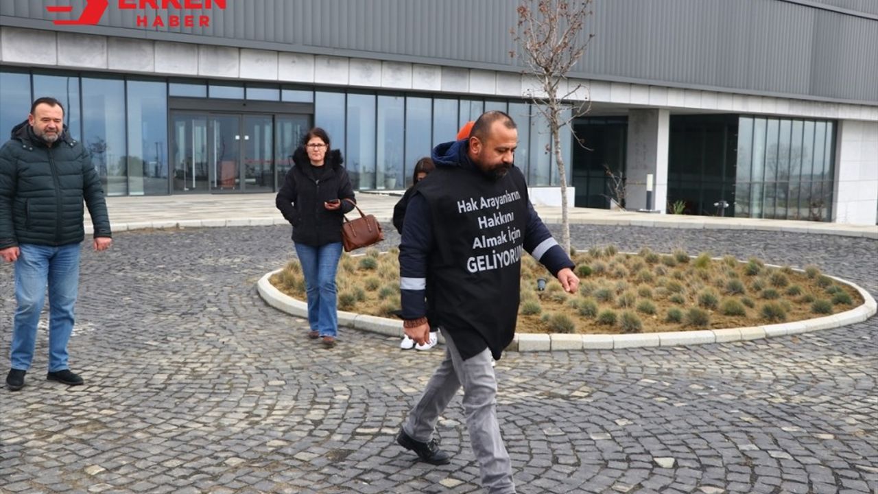 İşten atılan Numan Büyükhan Ankara'ya yürüyecek