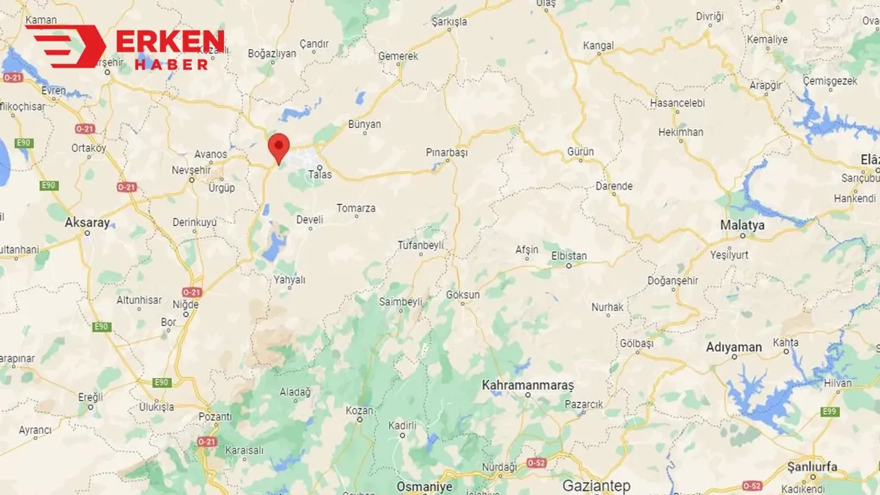 Kayseri'de 4.8 büyüklüğünde deprem