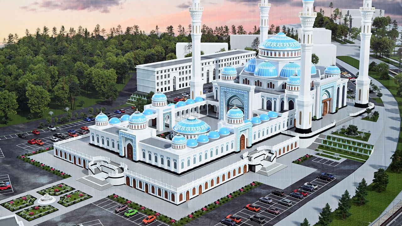 Kırgızistan'da 20 bin kişilik caminin temeli atıldı