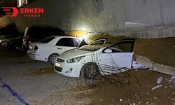 Yozgat'ta 11 aracın üzerine istinat duvarı çöktü