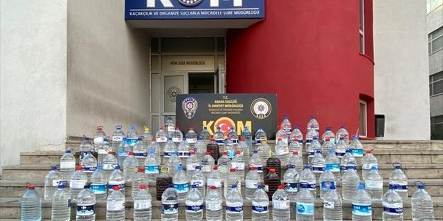 Adana'da 565 litre sahte içki ele geçirildi