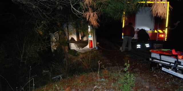 Ağaca çarpan otomobilin sürücüsü öldü