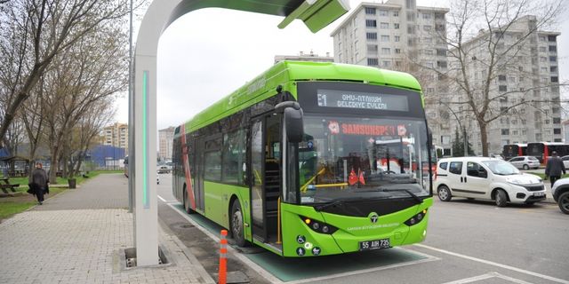 Samsun'da elektrikli otobüsler  700 bin yolcu taşıdı