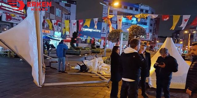 İYİ Parti seçim standına saldırı