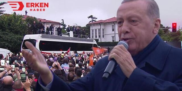 Erdoğan, "duyanlara duymayanlara" şarkısıyla seçimi kazandığını duyurdu