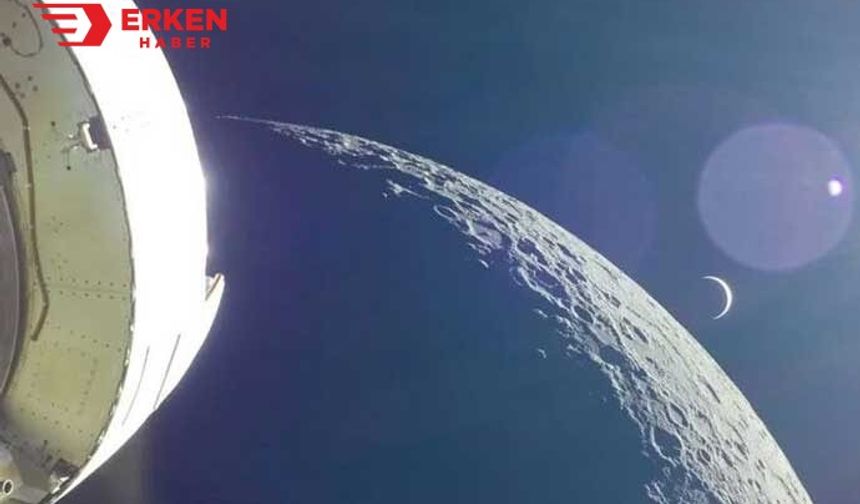 NASA’dan yeni Ay fotoğrafları! Bu defa Dünya hilal oldu